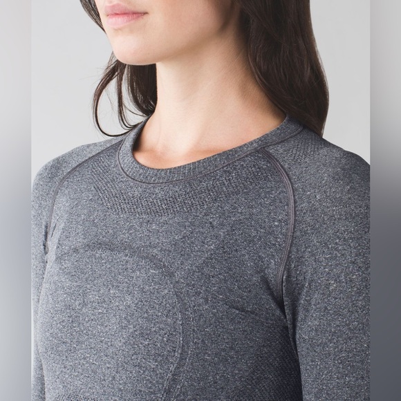 Lululemon Swiftly Long Sleeve Dark Gray Size 8 - Picture 2 of 8